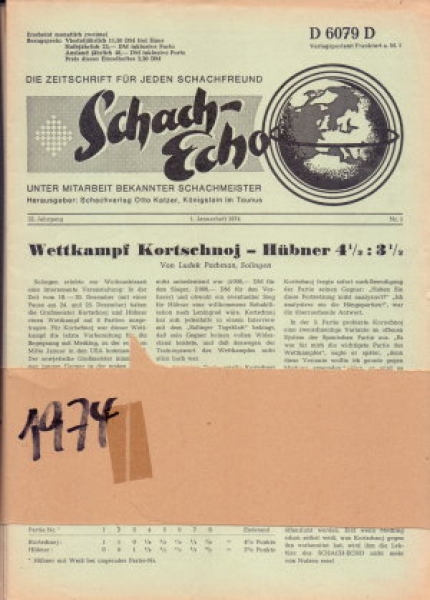 Schach-Echo 1974